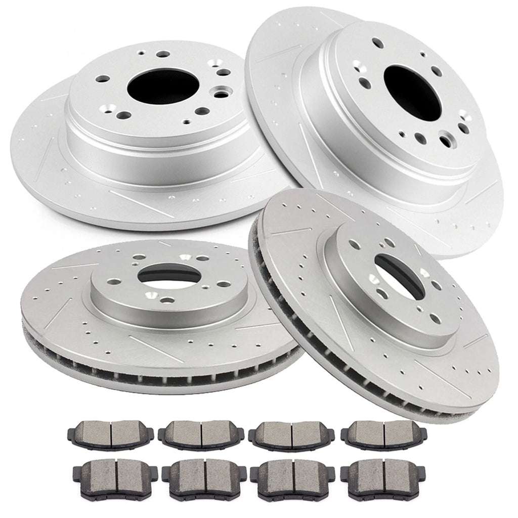 Drilled Rotors and Ceramic Brake Pads for Acura TL (2004–2008)