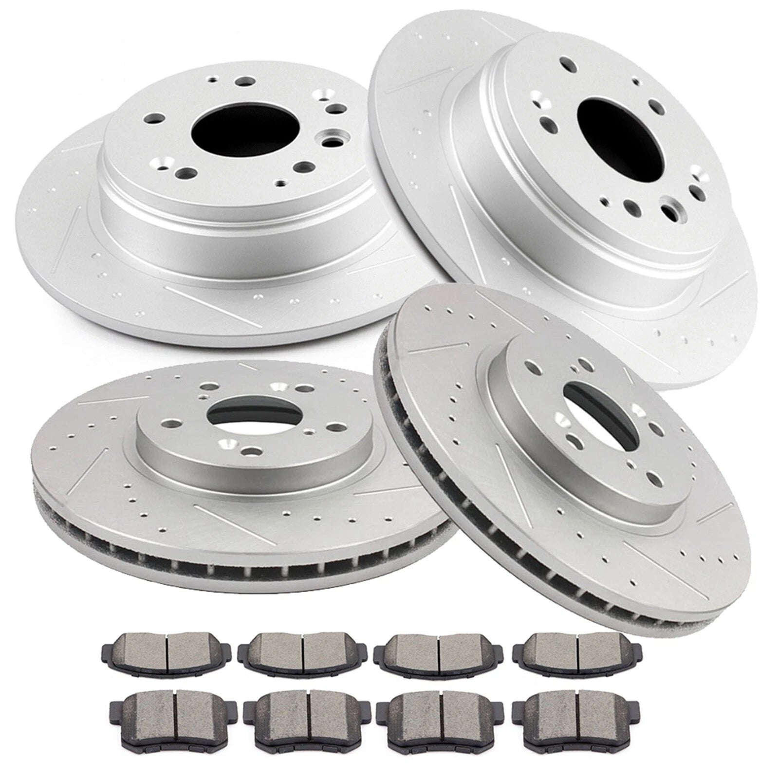 Drilled Rotors and Ceramic Brake Pads for Acura TL (2004–2008)