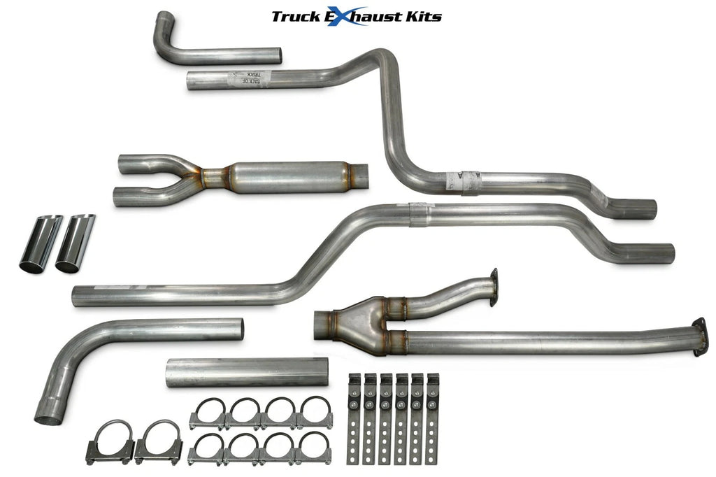2.5" Dual Exhaust Kit for Toyota Tundra (2014–2021) Glasspack Chrome Tip