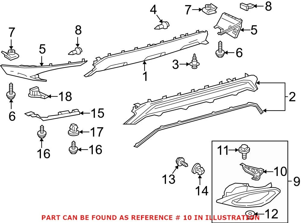 Right Exhaust Tail Pipe Tip Bracket 5218548050 for Lexus