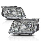Chrome Housing Euro-Spec E-Code Headlamp w/Fog Lamp for VW Jetta MK4 (1999–2005)