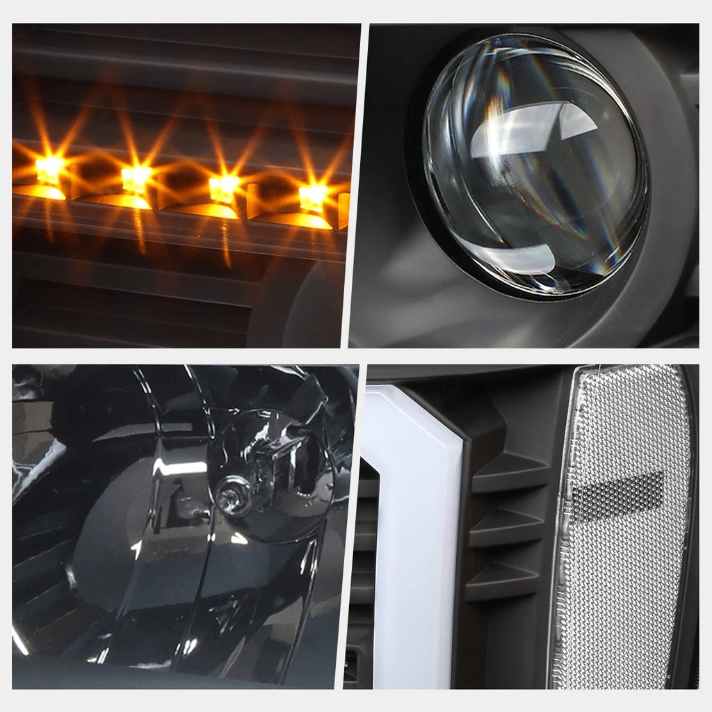 LED DRL Sequential Signal Projector Headlight for Sierra (2007–2014)