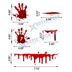 Scary Blood Handprint Die-Cut Car Sticker for Universal Fit (2010-2025)