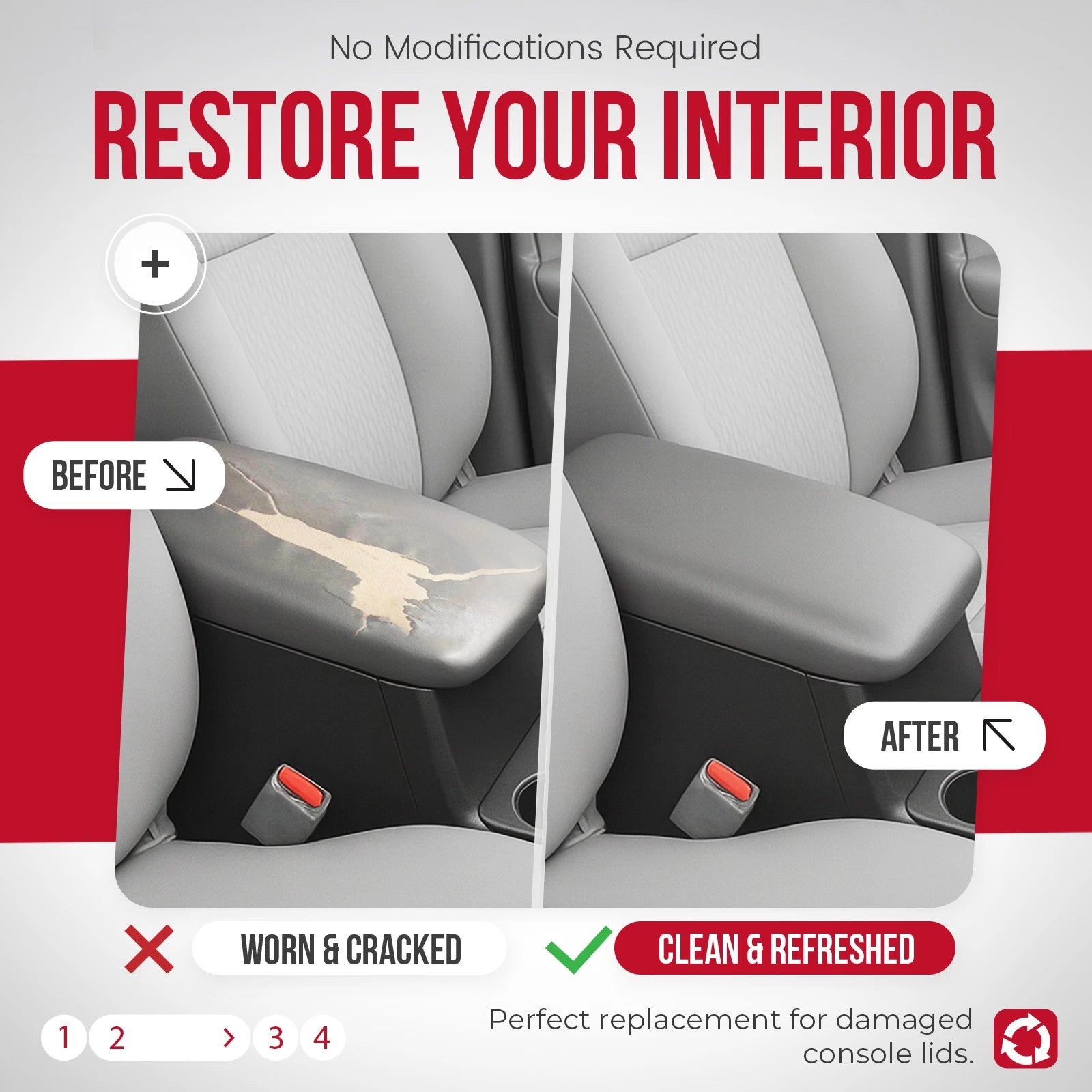 Center Console Lid & Latch for Toyota Tacoma (1995–2000) 4Runner (1996–1998)