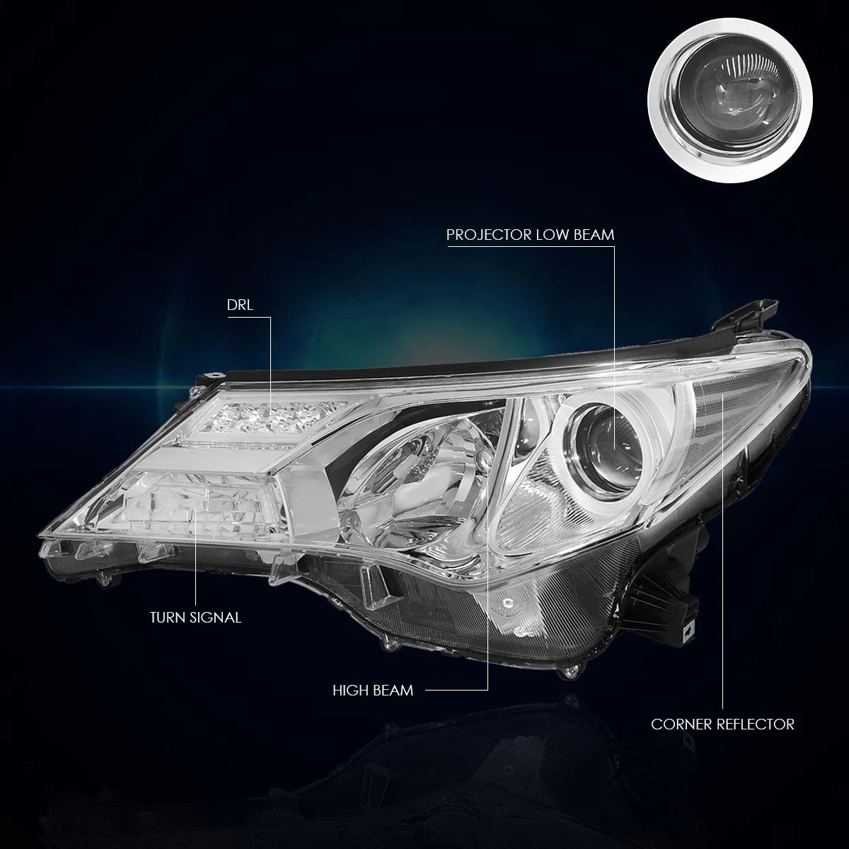Front Driver Side Fog Light Bezel for Chrysler Town & Country (2011–2016)