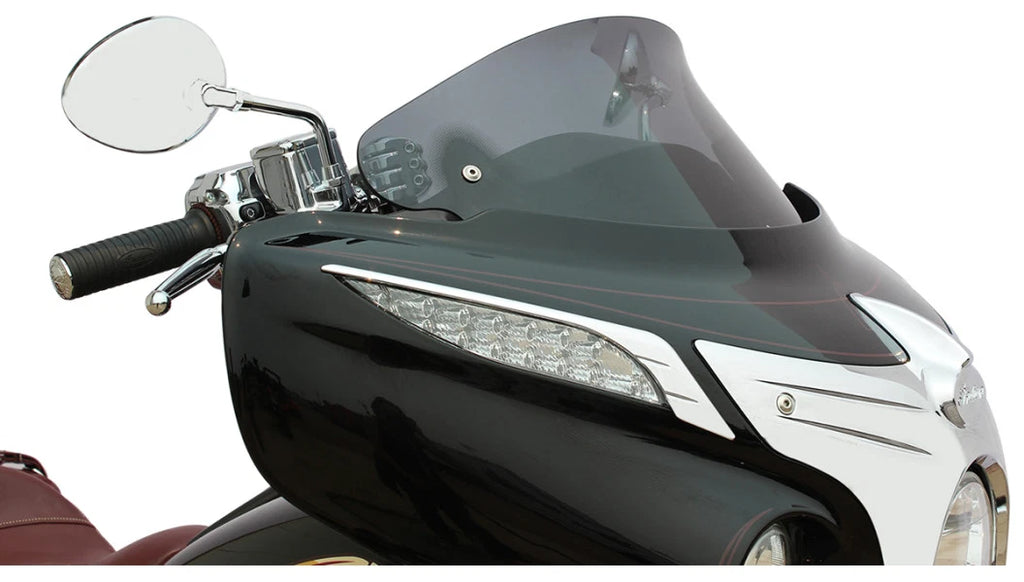 Klock Werks 10" Dark Smoke Flare Windshield for Indian Chieftain Roadmaster (2014–2023)