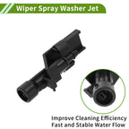 Set of 1 Windshield Washer Nozzle with Hose Connector for Honda (No. 76810TP6A01)