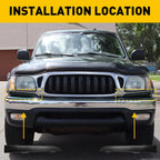 2X Front Bumper Grille Headlight Filler Trim Panels for Toyota Tacoma (2001–2004)