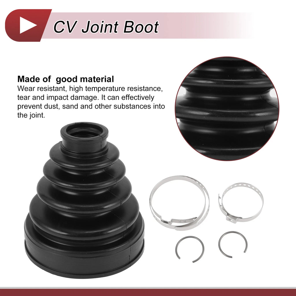 Inner CV Joint Boot Kit w/ Clamps for Toyota Highlander (2008–2013)