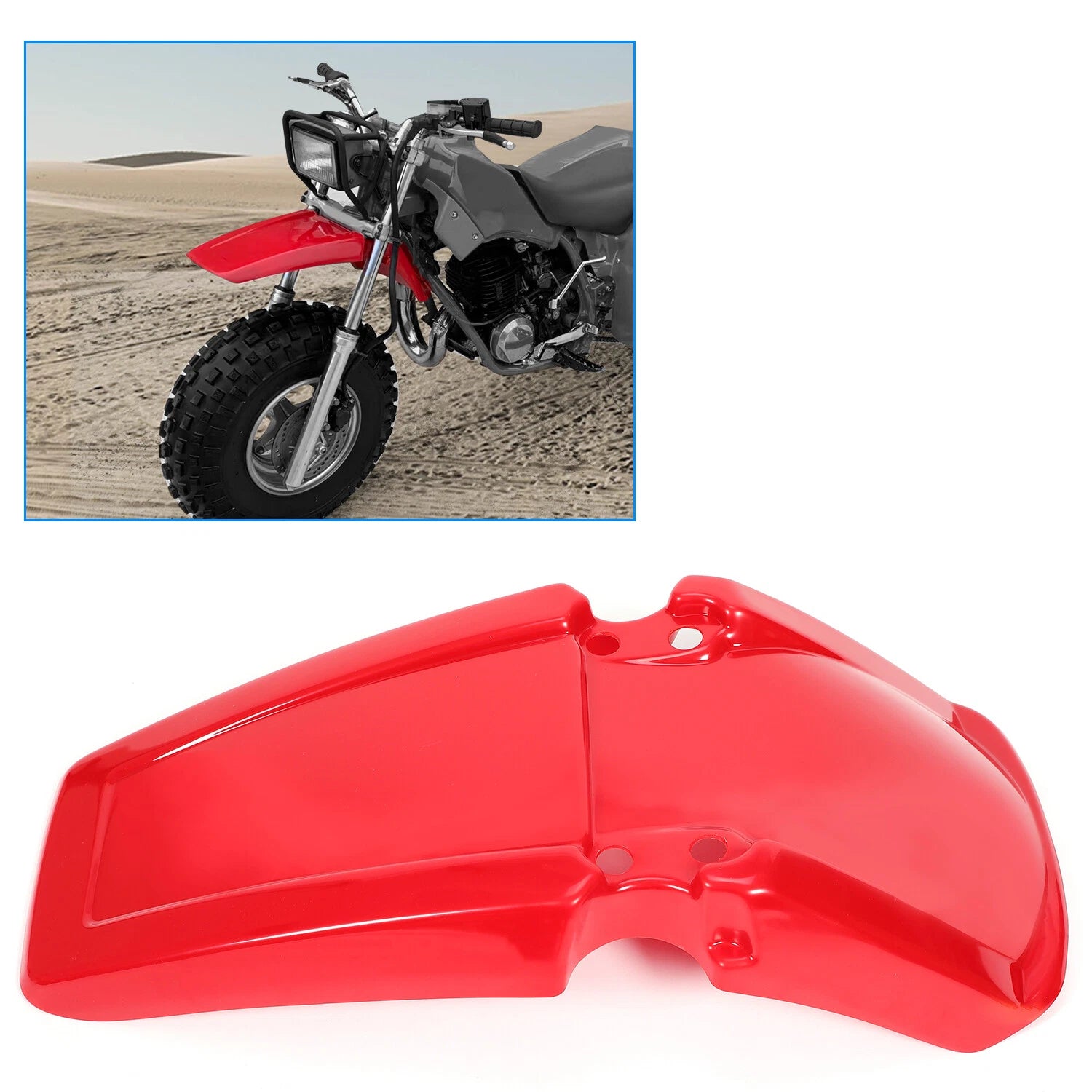 Front Fender Mud Guard Flaps for Honda ATC250R (1983–1984) Red
