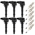 Set of 6 Ignition Coils & Spark Plugs for Mercedes-Benz C300 S400 (2008–2013)