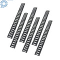 Set of 6 E Track Tie Down Rails for Trailers Vans (Powder-Coat Black)
