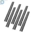 Set of 6 E Track Tie Down Rails for Trailers Vans (Powder-Coat Black)