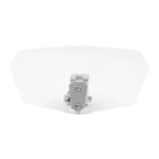Clear & Chrome Adjustable Clip-On Windshield Air Deflector for Car