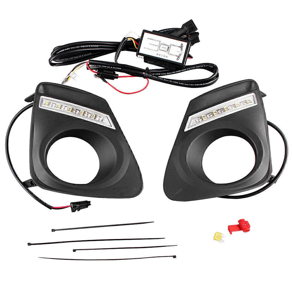 2X LED Daytime Running Fog Lights Kit for Toyota Corolla (2010–2013)