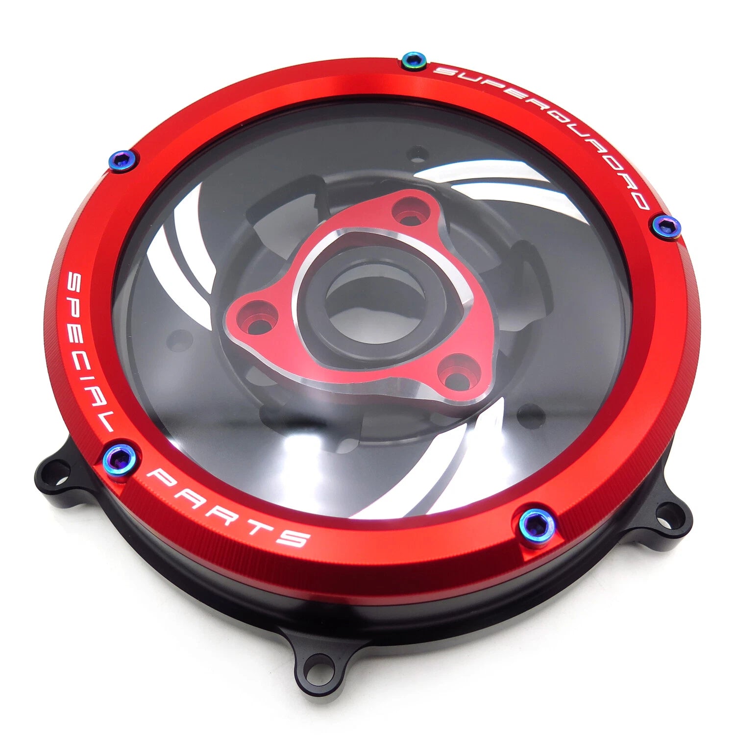 Racing Clear Clutch Cover & Spring Retainer for Ducati 1199 1299 Panigale (2012–2019)