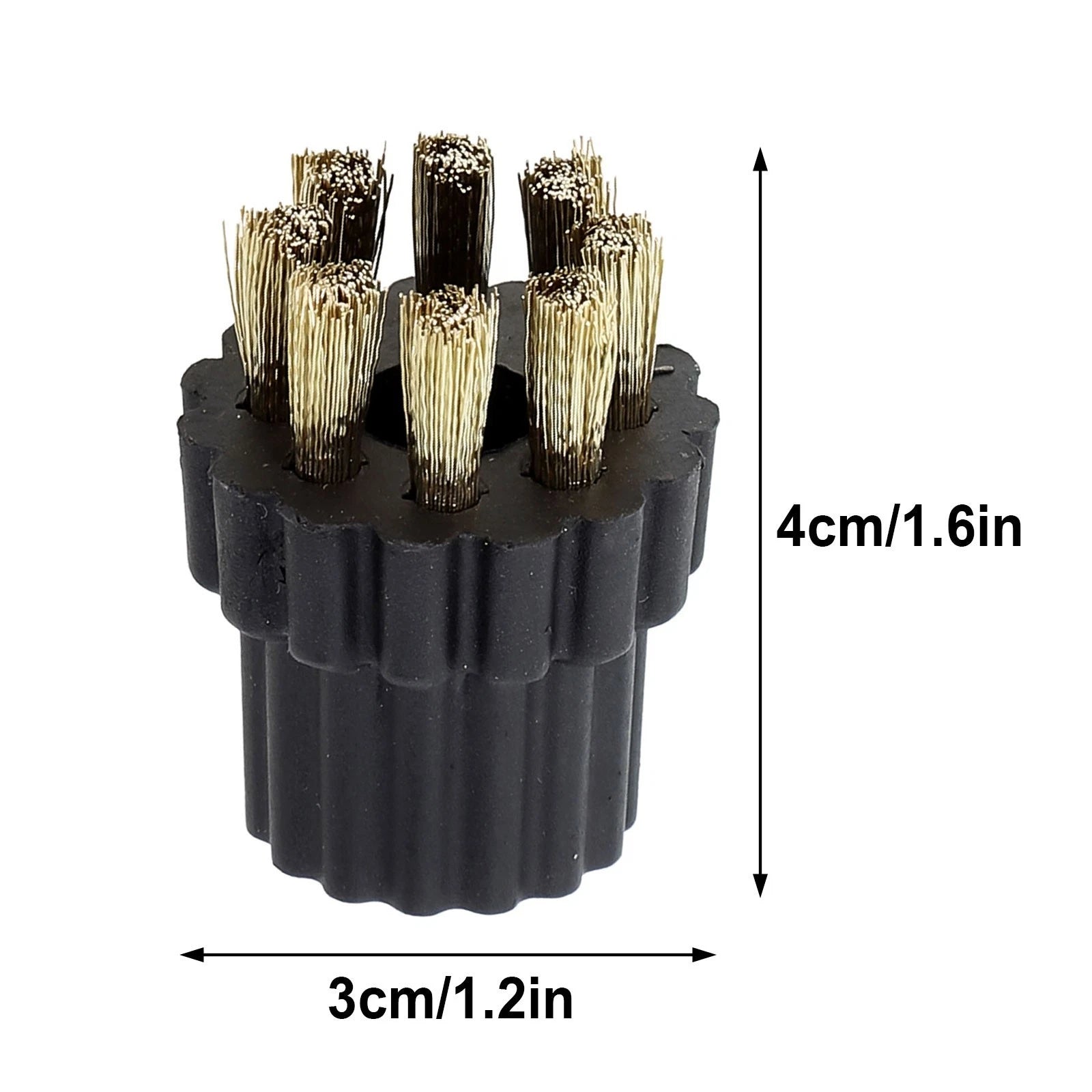 Set of 4 Brass Brush Heads for Steam Cleaner (Steam Mop)