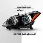 HID Headlight for Infiniti M37 (2011–2014) Black AFS Left