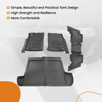 Set of 4 Floor Mats & Cargo Liners for Toyota 4Runner (2013–2024) Black TPE Waterproof