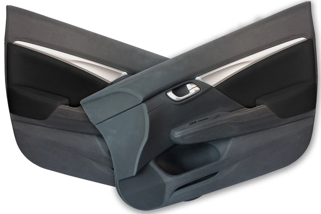 Front Insert Door Panel for Honda Civic Sedan (2012–2015) Black Leather