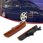 2X Amber Lens Front Bumper Side Marker Lights for VW Passat (2001–2005)