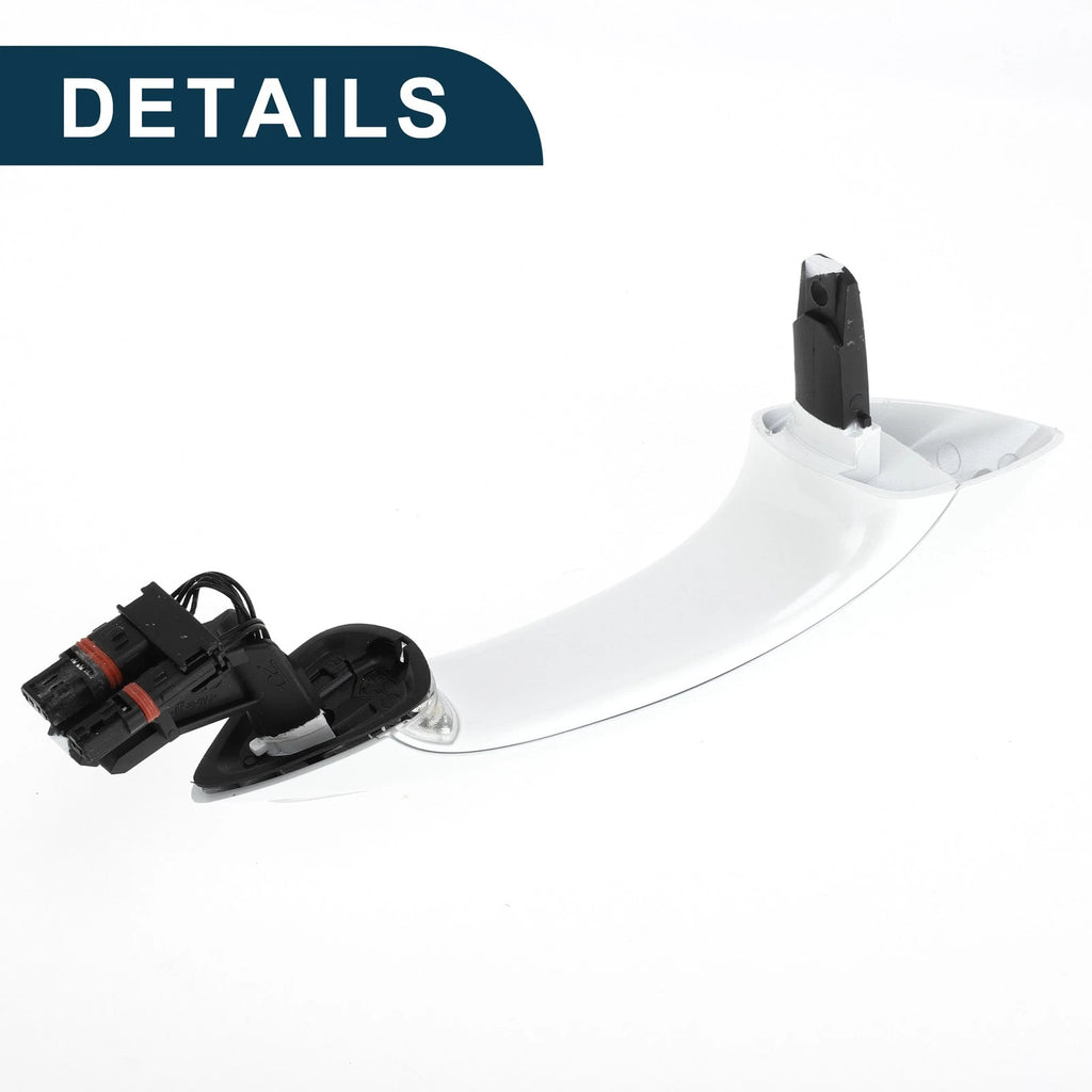 Front Right Exterior Door Handle for BMW F07 (2010–2017) No. 51217231932 White Silver Tone