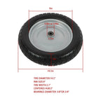 Set of 2 Solid Tires for 14.5x4-8 Wheels with Toothed Tread