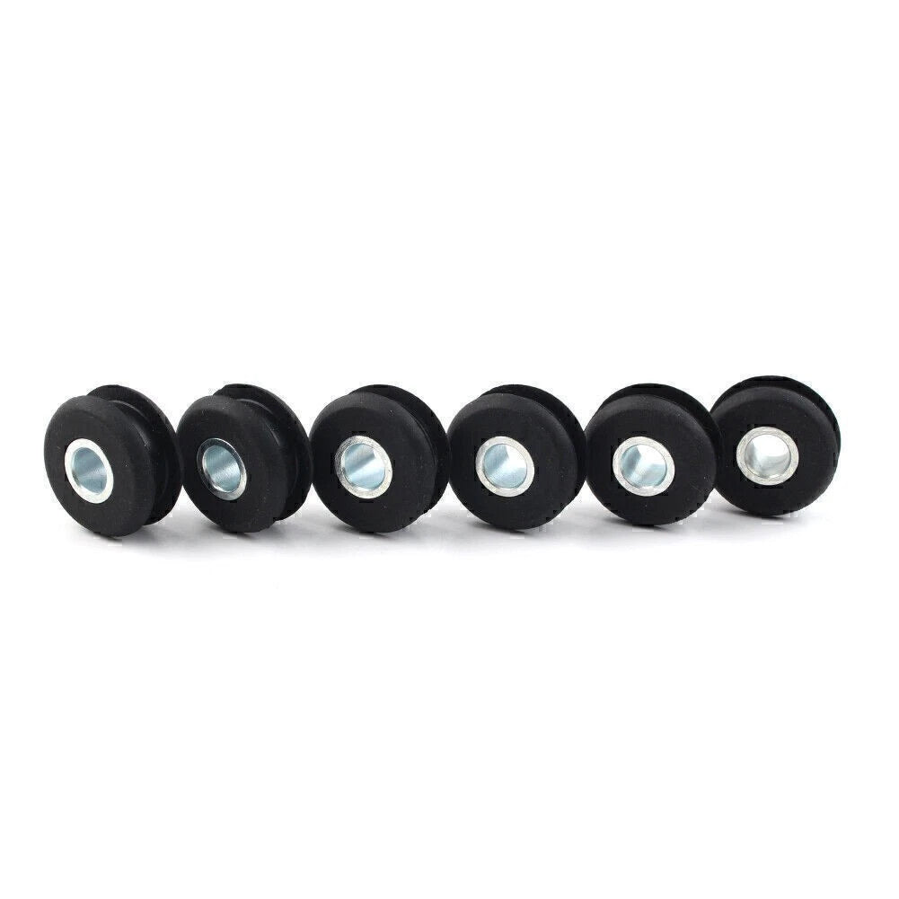 6X Black Gas Tank Mounts for Harley Softail (FXWG) - Rubber Grommets
