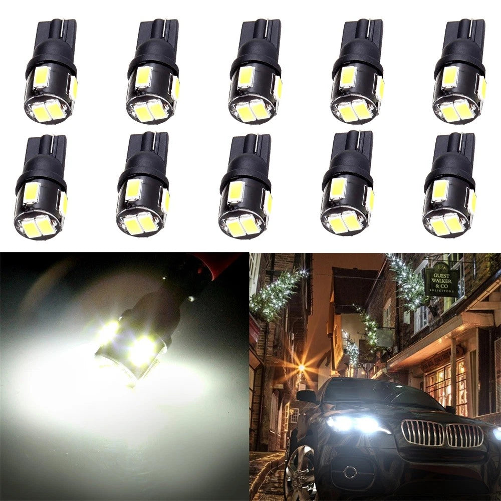 10x LED License Plate Light T10 194 168 for Chevrolet Buick