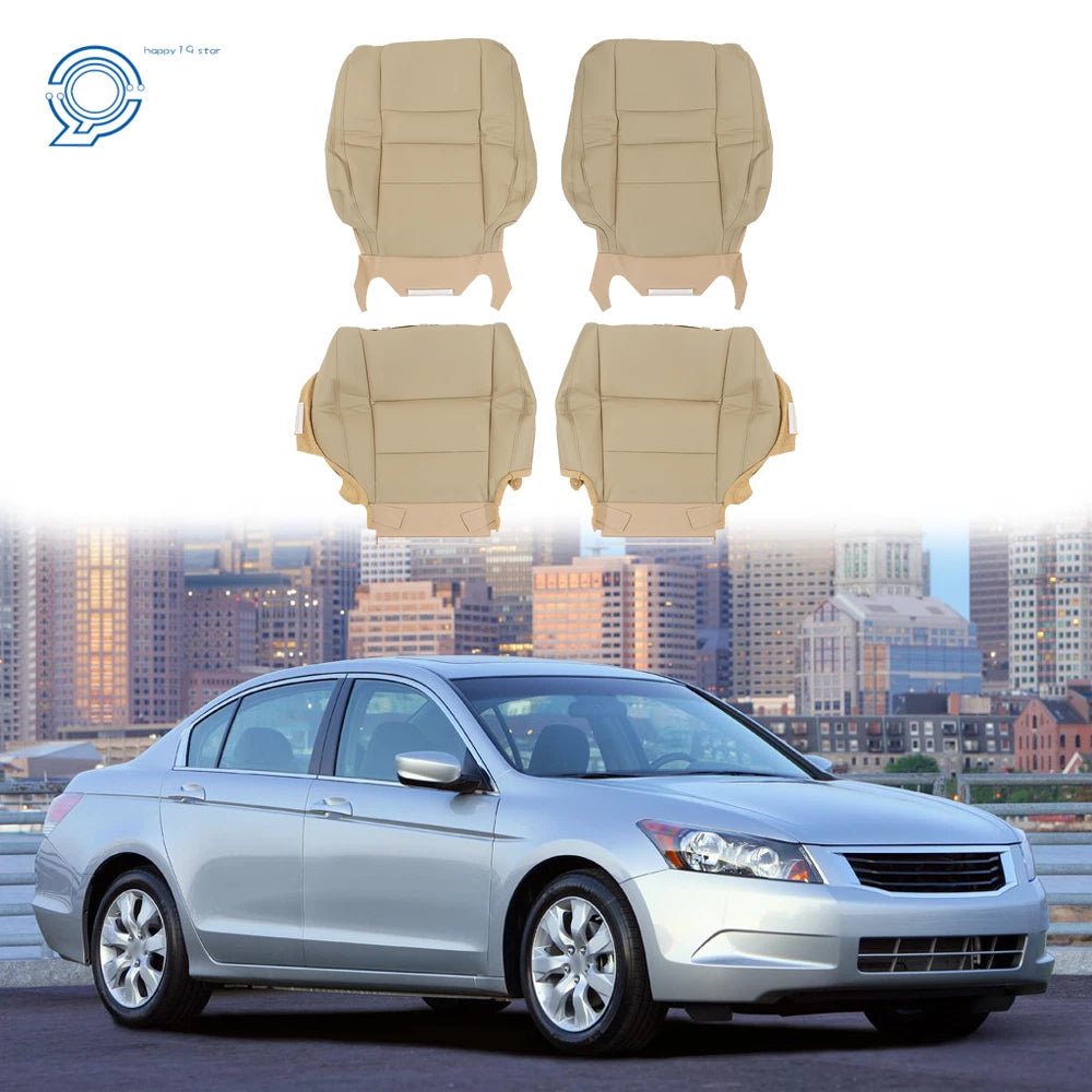 Set of 2 Leather Seat Covers for Honda Accord (2008-2012)