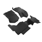 All Weather Floor Mats for Ford Ranger SuperCrew Cab (2019–2023) TPE Black