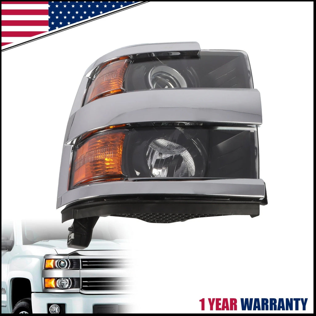 Halogen Headlight for Chevy Silverado 2500HD 3500HD (2015–2019) Rh