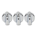 3X Chrome A/C Heater Control Knob for Peterbilt 330 335 357 367 375 378 379 384