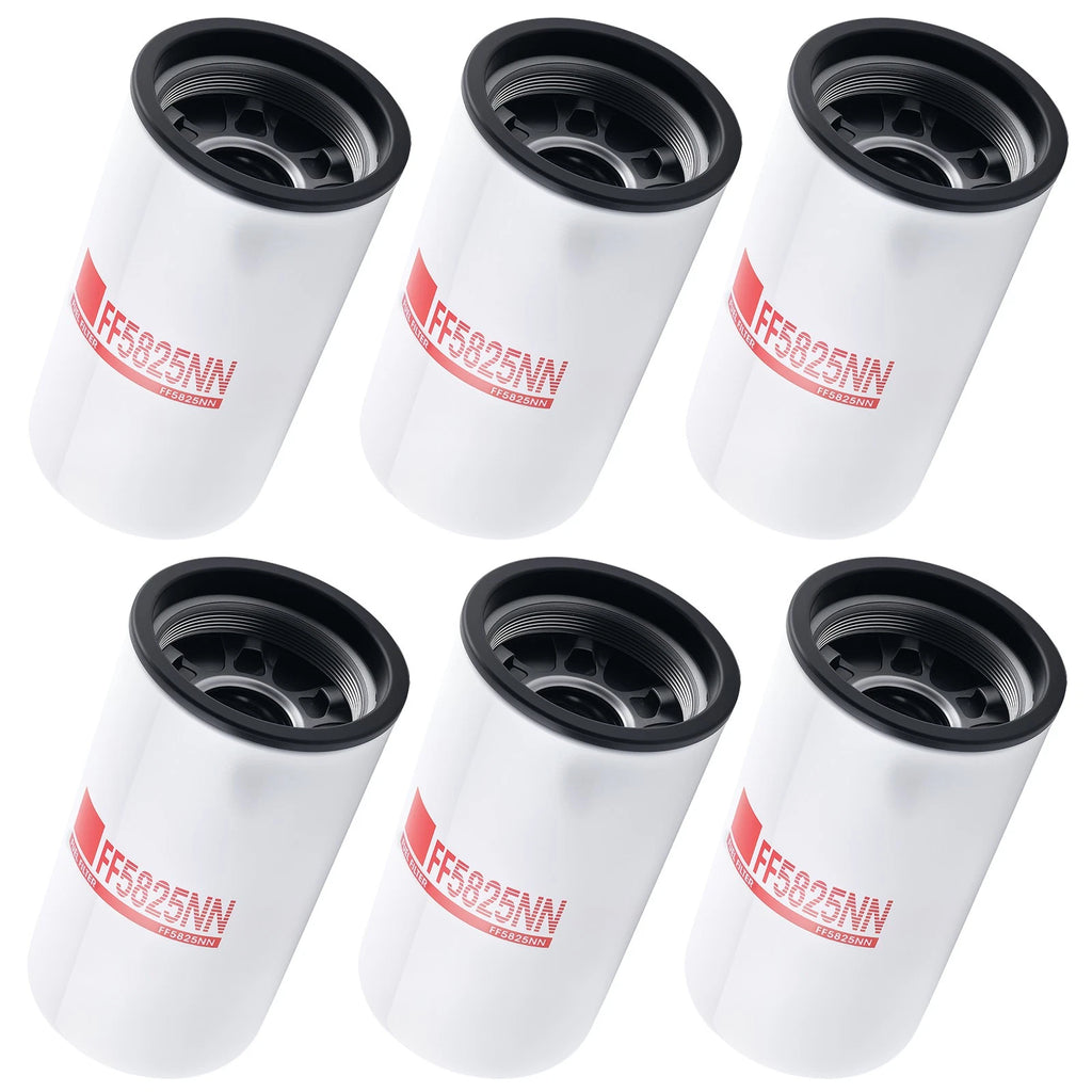 Set of 6 Fuel Filters for Freightliner Peterbilt QSX11.9 X15 FF5825NN 5599456