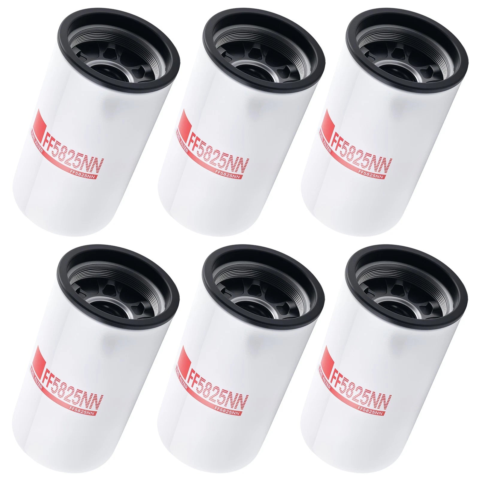 Set of 6 Fuel Filters for Freightliner Peterbilt QSX11.9 X15 FF5825NN 5599456