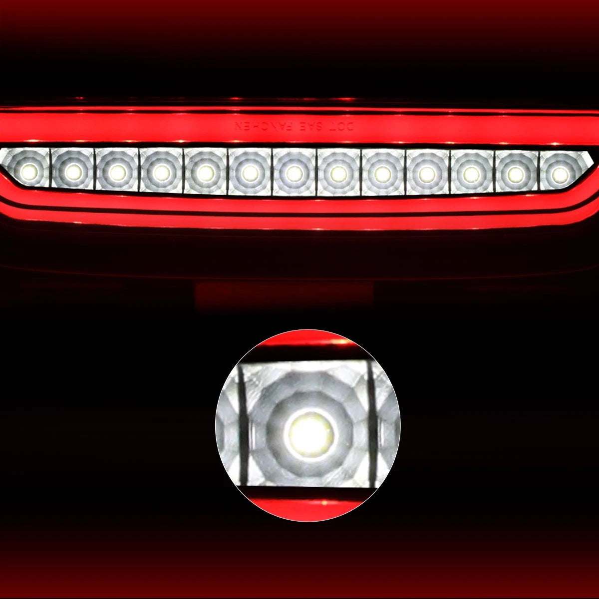 Full LED 3rd Tail Brake Light for Ford Mustang (2015–2018) Chrome