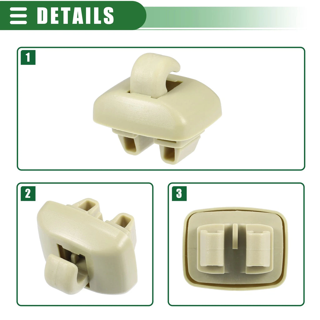 Sun Visor Holder Clip for Audi A6 Quattro (1998–2005) No. 4B0857562 Beige