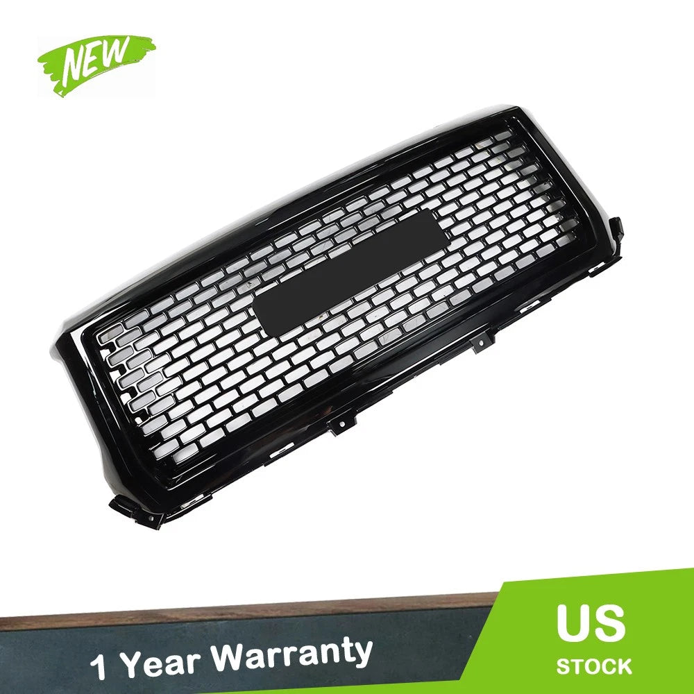 Front Upper Grille Replacement for GMC Sierra 1500 (2014–2015) Black