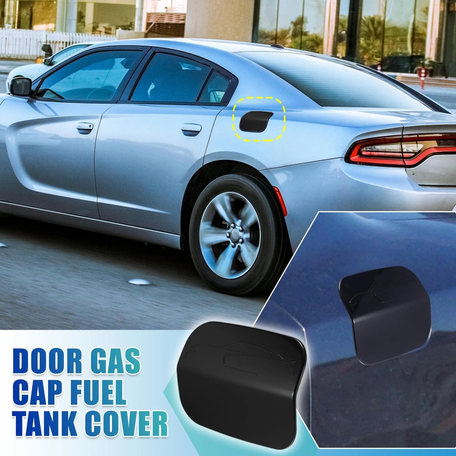 Fuel Tank Cover Door Gas Filler Cap for Dodge Charger (2011–2021)