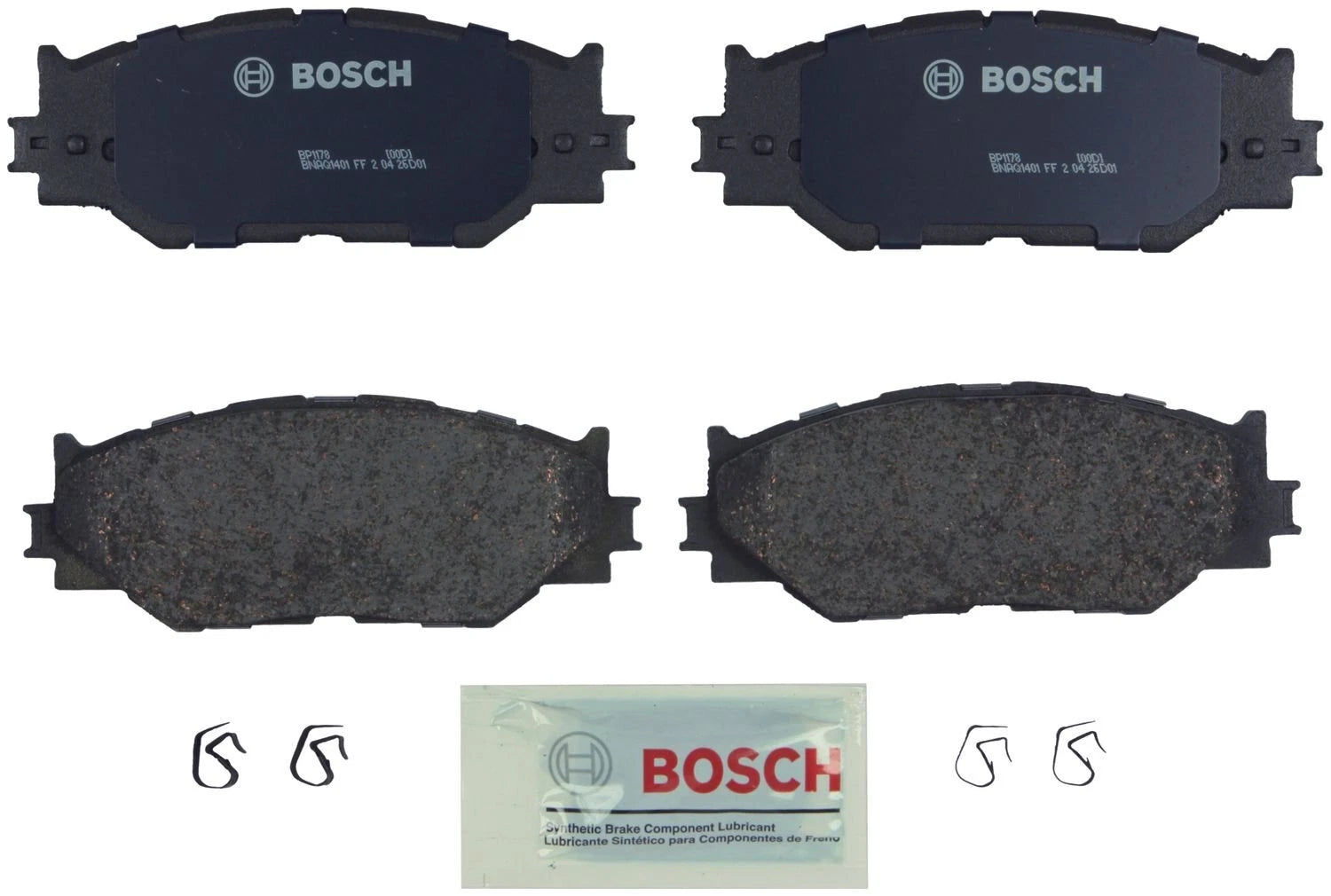 Bosch Front QuietCast Brake Pads w/ Hardware for