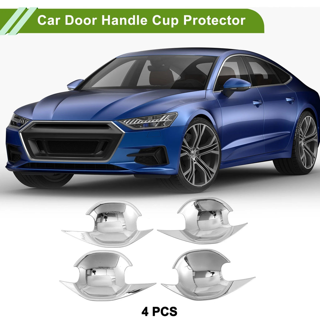 Set of 4 Chrome Door Handle Cup Protectors for Mitsubishi Outlander 