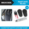 2Pcs Racing Hood Flush Latch Pin Locking Kit for Universal (2002–2023)