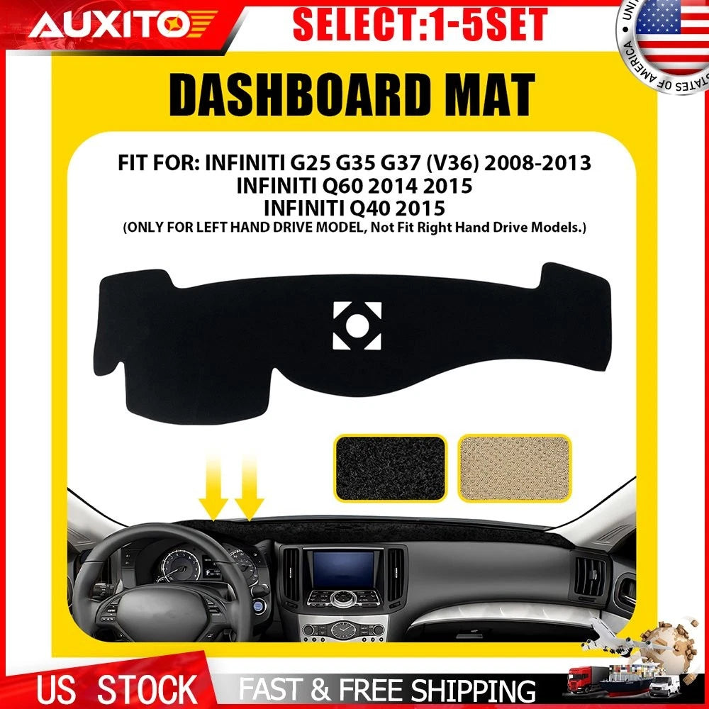 Dash Mat Protector Pad for Infiniti G25 G35 G37 Q40 Q60 (2008–2015)