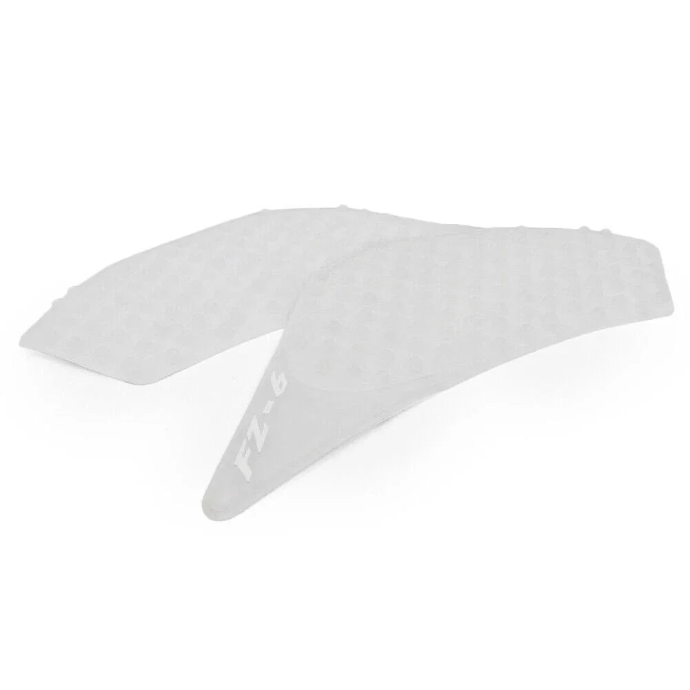 Gas Tank Traction Side Pad Knee Grip Decal White for YAMAHA FZ6 2006-2010