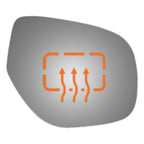 Heated Passenger Right Side Mirror Glass for Outlander Sport