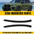 Set of 4 Smoke Decal PreCut Tint Overlay Vinyl for BMW X5 (2024–2026)