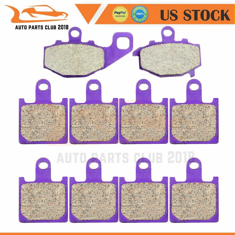 Front & Rear Carbon Fiber Brake Pads for Kawasaki Ninja ZX6R (2007–2008)