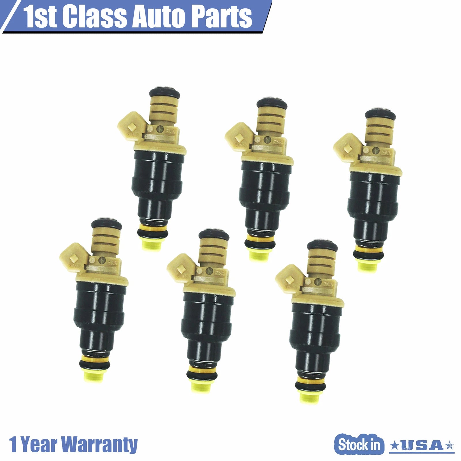 Set of 6 Fuel Injectors for Ford Escort Taurus F-150 F-250 F-350