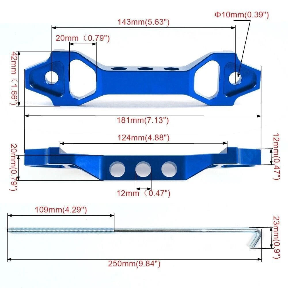 Billet Aluminum Battery Tie Down Bracket for Heavy Duty Applications