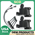 2X Ignition Coils + 4X Wire for Toyota Camry 1997–2001 (UF180)